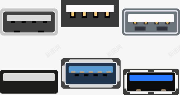 电子设备传输USB技术图标图标