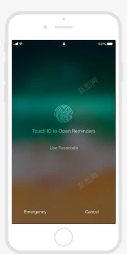 苹果手机指纹识别素材