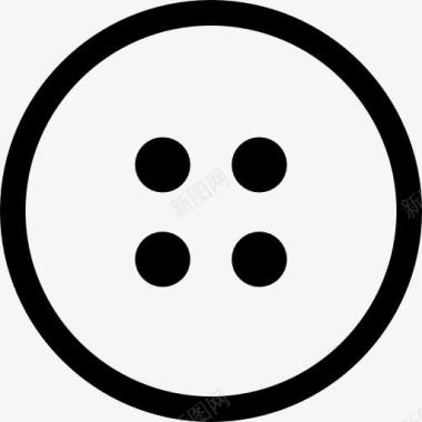 圆形按钮四点孔图标图标
