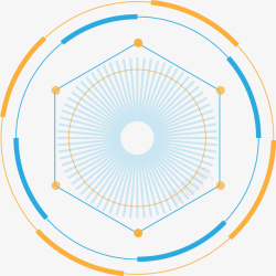 点状圆形点状连线卡通风格HUD矢量图高清图片