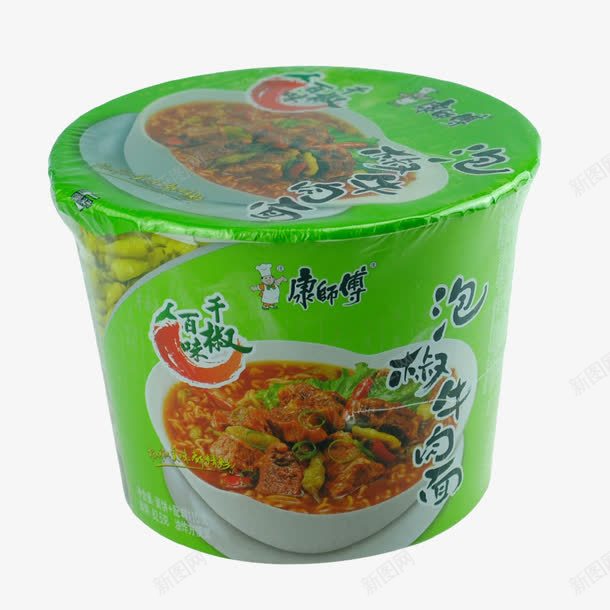 泡椒牛肉面png免抠素材_88icon https://88icon.com 产品实物 康师傅 快餐食品 方便面 桶装面 泡椒味