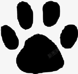 黑色的爪子黑色的狗爪印高清图片