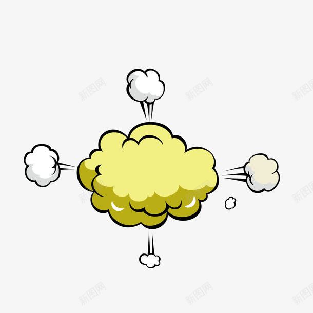 黄色放屁png免抠素材_88icon https://88icon.com 图案 放屁 气体 黄色