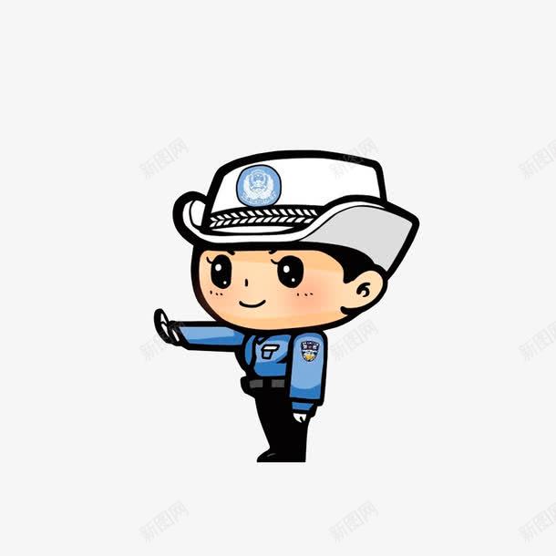 做停止手势的女交警png免抠素材_88icon https://88icon.com 交警手势 卡通手绘 指挥 直行辅助手势