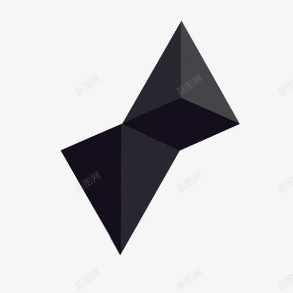 矩形创意立体png免抠素材_88icon https://88icon.com 三角形 坚固 黑色