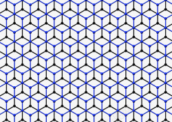 黑色铁丝正方形立体感黑蓝防护网高清图片