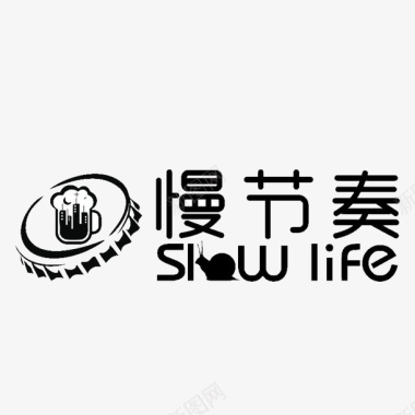 光艺术慢节奏啤酒logo图标图标