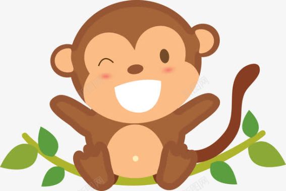 免抠猴子素材可爱小猴子图标图标