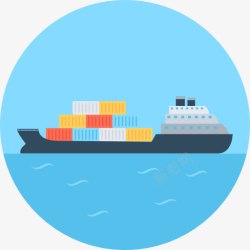 航运运输货船图标高清图片