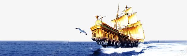 大海上的轮船png免抠素材_88icon https://88icon.com 冒险 大浪 大海 探险 旅游 海鸥 船 行程