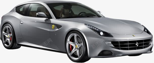 法拉利跑车png免抠素材_88icon https://88icon.com Ferrari 产品实物 法拉利 赛车 跑车 银色