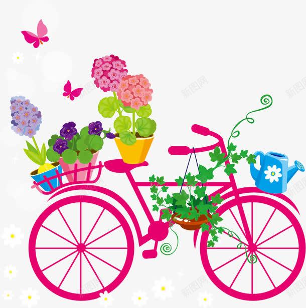 生日气氛元素png免抠素材_88icon https://88icon.com 单车 氛围 浪漫 生日 自行车 花卉 蝴蝶 装饰