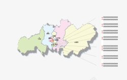 刀叉PS格式长沙地图区域高清图片