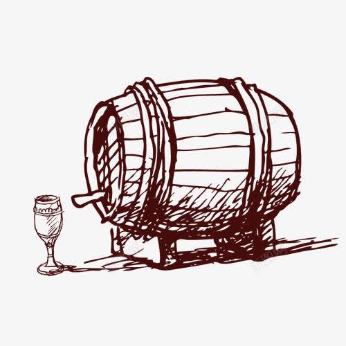 酒桶和酒杯png免抠素材_88icon https://88icon.com 品酒 简笔 素描 美酒 酒杯 酒桶 酿酒 高脚杯