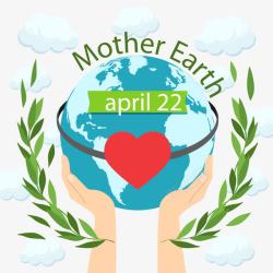 世界母亲地球日双手捧着地球矢量图高清图片