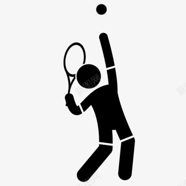 打网球手绘网球人物图标图标