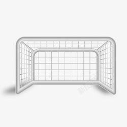 足球网灰色圆弧足球球门元素高清图片