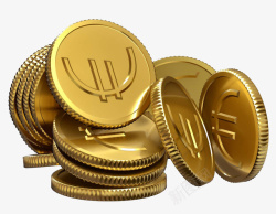 欧元硬币欧元硬币插画高清图片