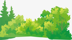 创意树林绿色大树图矢量图高清图片