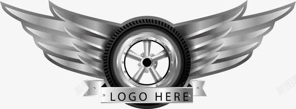 美孚汽修手绘轮胎LOGO图标图标