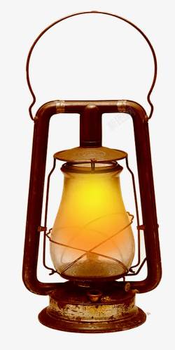 欧式玻璃烛台手提古代油灯高清图片