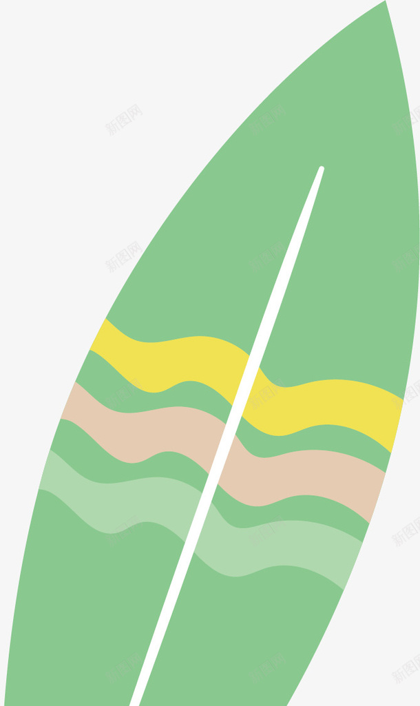 绿色冲浪板矢量图ai免抠素材_88icon https://88icon.com 冲浪板 划桨板 卡通 娱乐 海边 矢量图 简单 绿色