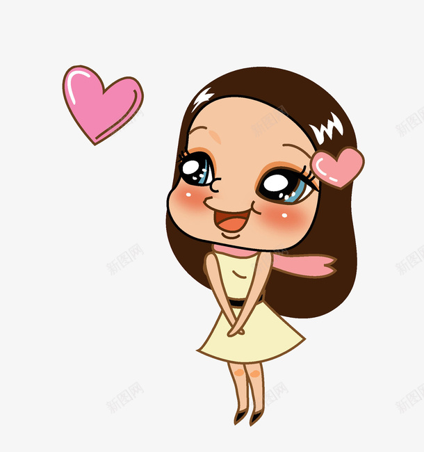 卡通高兴地女孩图png免抠素材_88icon https://88icon.com 卡通 害羞的 小女孩 插图 期待的 期待表情 漂亮的 爱心 爱心贴图