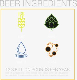 酒花图标啤酒的成分信息图标高清图片