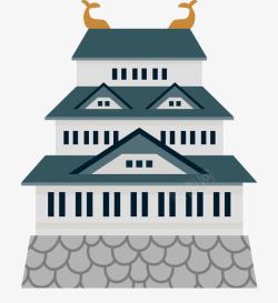 旅游典型典型日本建筑卡通装饰元素矢量图高清图片