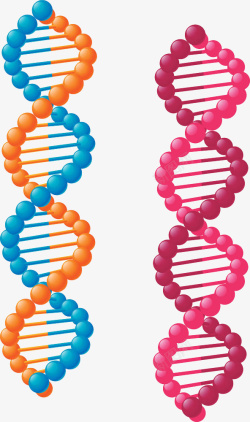 克隆遗传学彩色立体插画高清图片