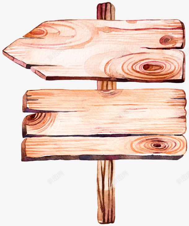 木质方向指示牌png免抠素材_88icon https://88icon.com 手绘木板装饰素材 手绘路牌 指示牌干笔画 方向牌 木牌 油彩木纹图案