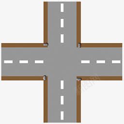 路口十字路口平原图标图标