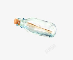 透明玻璃漂流瓶素材