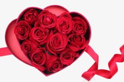 心形礼盒玫瑰花朵素材