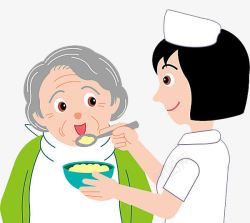 护士推着老人护士老人护理高清图片