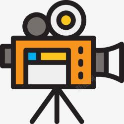 电影录制电影制作摄影机图标高清图片