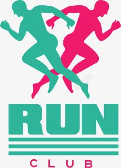 体育赛事创意手绘跑步logo图标高清图片