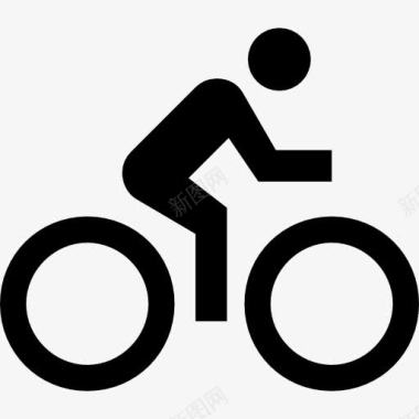 循环周期骑车男子图标图标