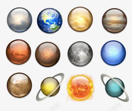 卫星图标太阳系各行星和卫星图标图标