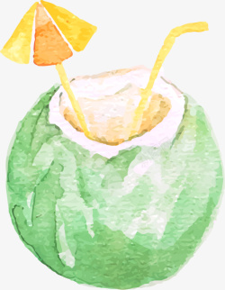 夏日水果绿色椰子素材