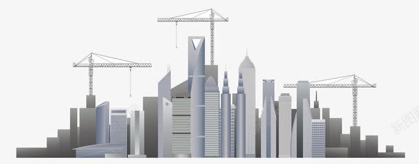 现代化城市建筑群png免抠素材_88icon https://88icon.com 土木工程 城市建设 建筑群 现代化