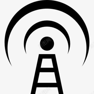 WIFI信号格广播通信铁塔图标图标