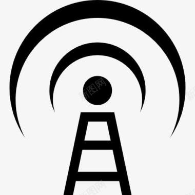 WiFi广播通信铁塔图标图标