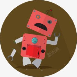 安卓破碎吉祥物机械金属机器人机素材