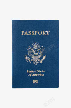 蓝色美国护照本实物素材