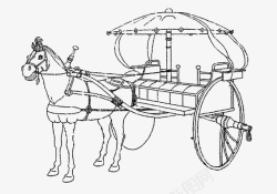 古代帝王杯古代马车透明底高清图片