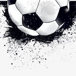 足球宣传有墨渍的足球装饰高清图片