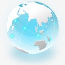 商务精英商务地球发光地球互联网图标图标
