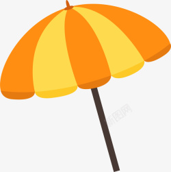 黄色立体卡通遮阳伞素材