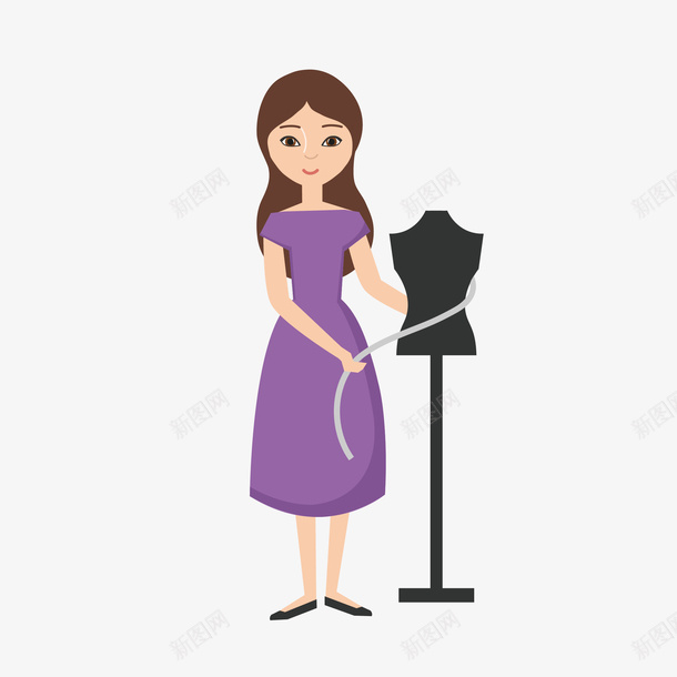 服装师png免抠素材_88icon https://88icon.com 尺子 服装设计师 服饰 模特 测量 裁剪 设计